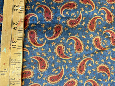 Heritage Square Quilt Fabric Sandy Gervais Moda 3 yards Paisley Blue Gold Rust