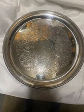 Castleton International Silver Company silver-plated round serving tray/platter