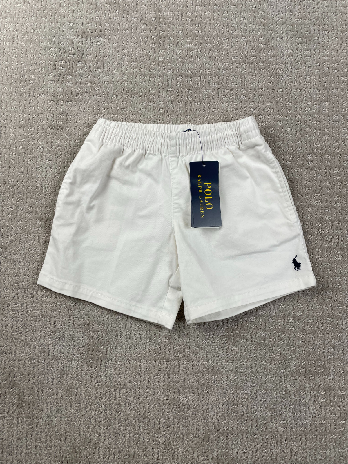 NWT Polo Ralph Lauren Shorts Boys 3 White Cotton Twill Chino Pony Casual Preppy