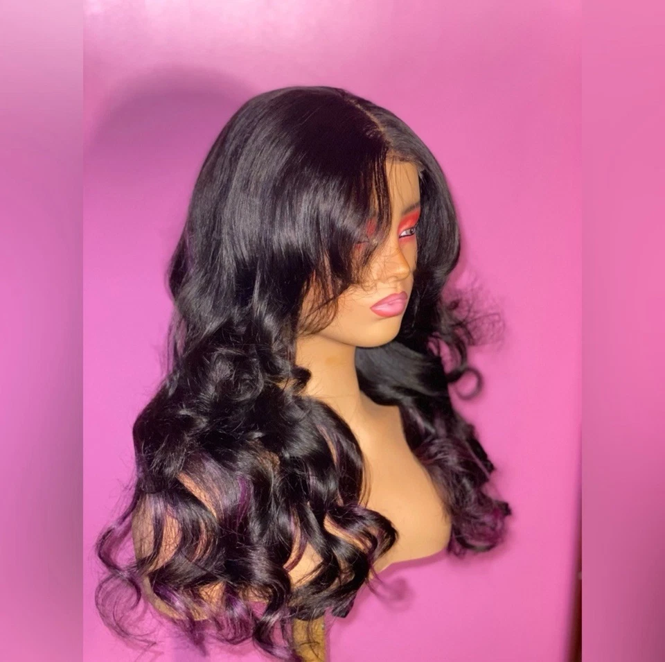 "Peluca de cierre de niña punk 22"" - 100 % cabello humano - 250 % densidad" Foto 2 de 3