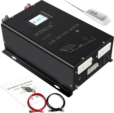 WZRELB 3000W 24V Pure Sine Wave Inverter, DC to Split-Phase 3KW