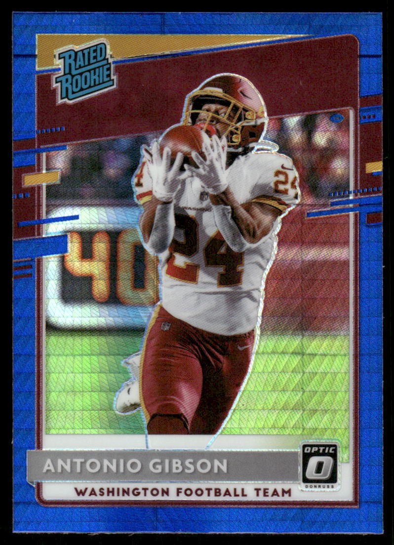 2020 Panini Donruss Optic Blue Hyper #185 Antonio Gibson