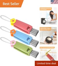 3-in-1 Multicolor Bottle  Cup Lid Gap Cleaning Brush Set for Efficient Hygiene
