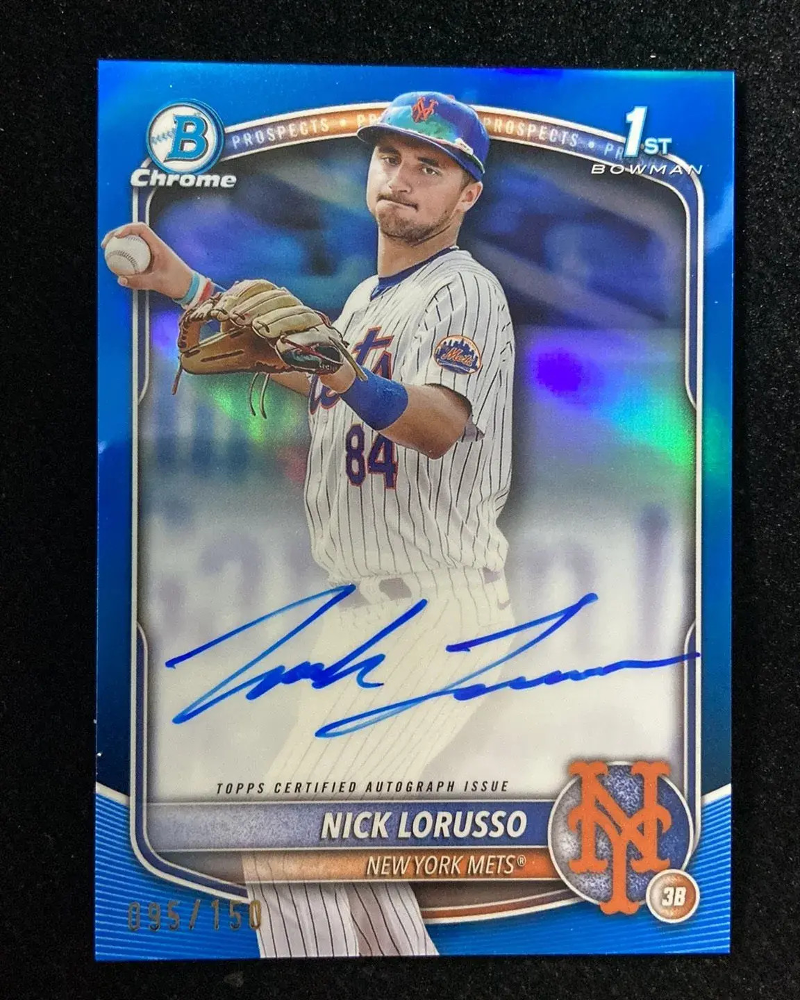 2025 Topps Chrome Bowman 1st Auto Nick Lorusso #CPA-NL Blue REF 95/150 -LR51
