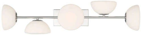 Zio 36" Wide Polished Nickel Metal 5-Light Vanity Bath Light - Picture 2 of 5