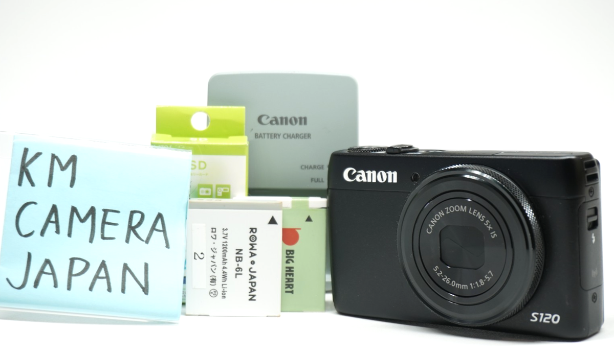 NEAR MINT] Canon PowerShot S120 Black 12.1 MP Digital Camera zoom