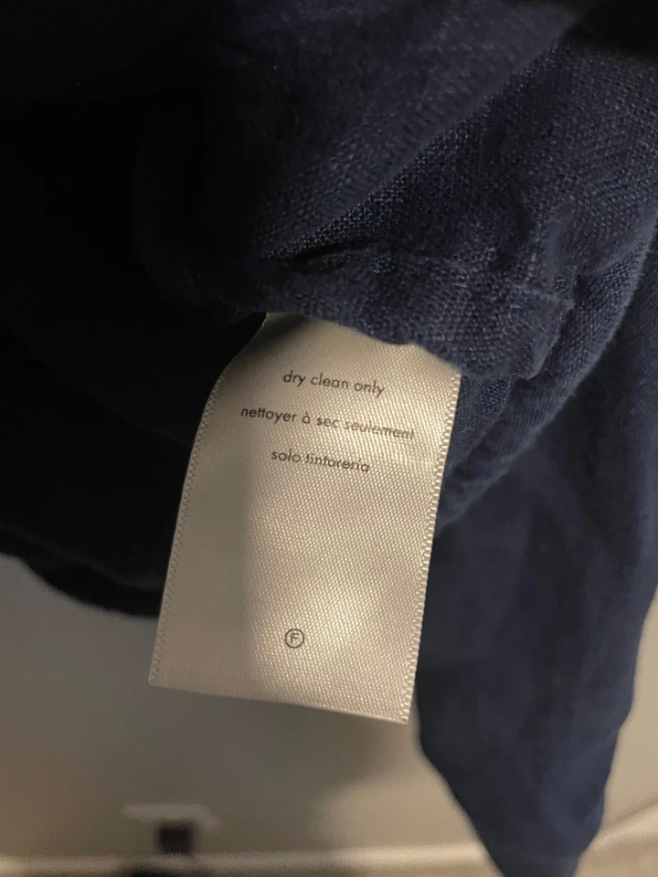 Chaqueta Onia Para Hombre Grande Azul Marino Lino Bombardero Cremallera Completa Ligera Informal Acanalada Foto 4 de 4