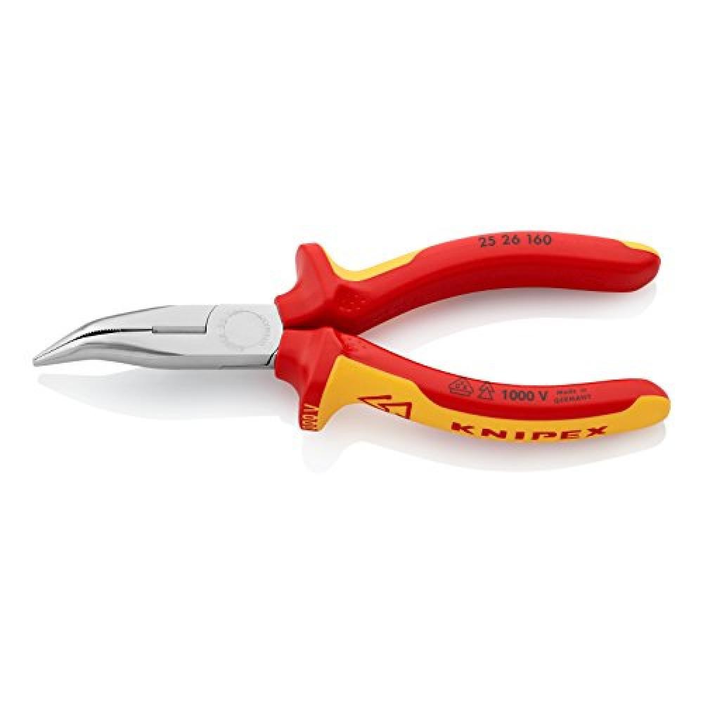 Knipex 25 26 160 Pinza per Meccanica con Becchi Mezzotondi con Tronchese, Pinza 