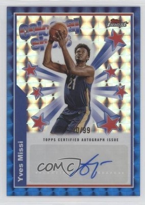 2024-25 Topps Finest Blue Geometric Refractor /99 Yves Missi Rookie Auto RC 1bz3