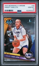 2023-24 Bowman U Chrome #25 Hailey Van Lith 1st PSA 10 LSU Chicago Sky 