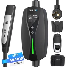 SEGUMA Level 2 Portable Electric Vehicle Charger, 27 ft