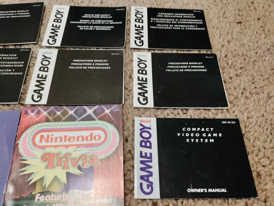 13 Vintage Game Boy, Advance, Color, SP Precautions Health And Safety Booklets+ - Image 3 of 4