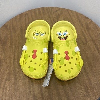 yellow spongebob crocs