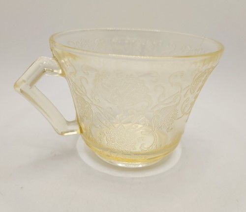 Vintage Hazel Atlas Florentine #2 Mohngelb Kaffee Tee Tasse Becher Ersatz - Bild 1 von 6