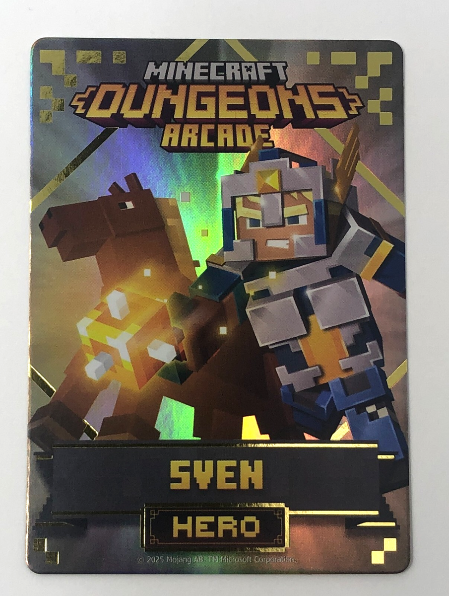 Minecraft Dungeons Arcade Series 4 (#110 Hero: Sven) FOIL Card | eBay