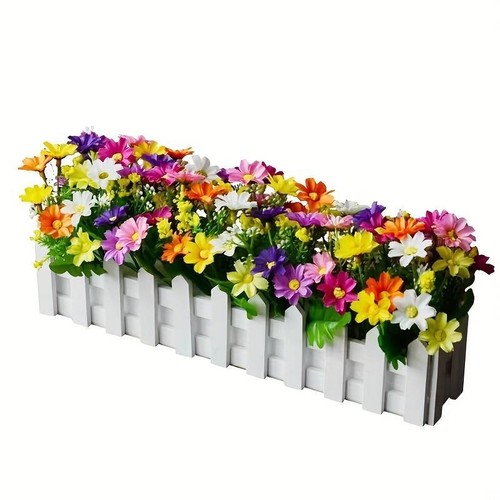 Artificial Daisy Flowers Bouquet Flexable Stems Faux Silk Perfect For Home Deco - Picture 5 of 21