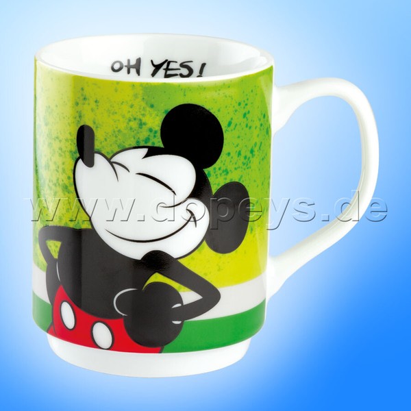 "Egan Disney Tasse / Kaffeebecher - Mickey I Am \"GrüN\" Stapelbar, 35Cl"-image