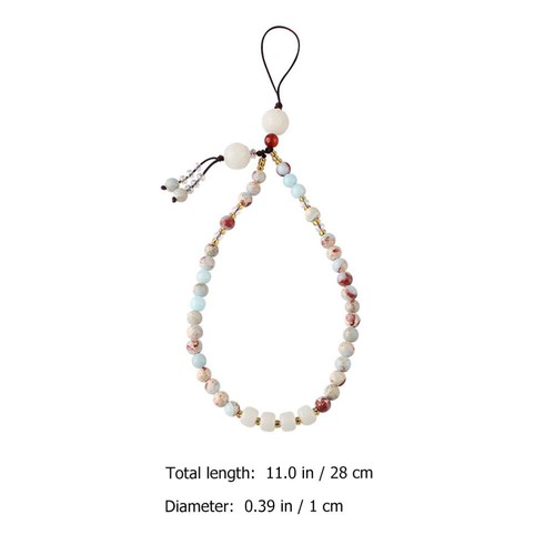 Mobile Phone Straps Men and Women Beads Lanyard Tether Beaded Charm - Zdjęcie 10 z 12