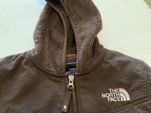 The North Face Oso Zip Up Brown Hoodie Fuzzy Jacket Medium Girls Kids