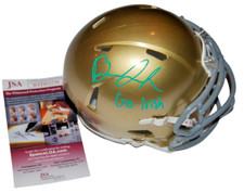 BRANDON JOSEPH signed (NOTRE DAME IRISH) Go Irish green mini football helmet JSA BRANDON JOSEPH signed (NOTRE DAME IRISH) Go Irish green mini football helmet JSA