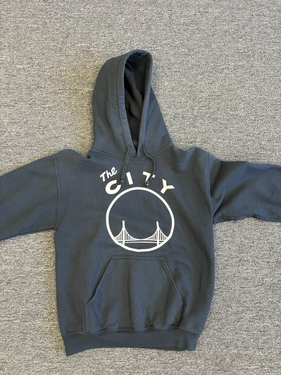 Golden State Warriors THE CITY Hoodie Throwback Logo Mens Size