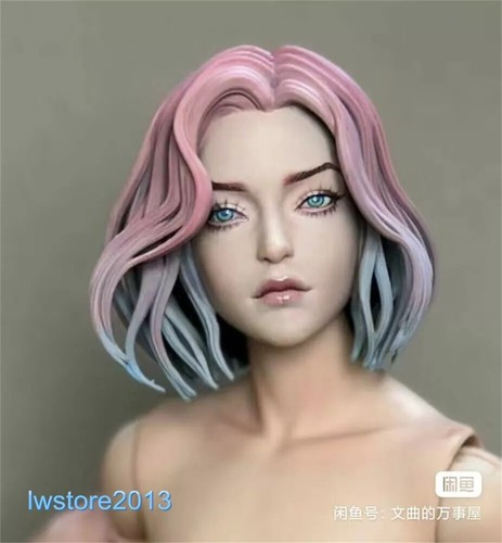 Modelo de pintura de mujer araña con cabeza de 1/12 para figuras de acción de cuerpo Romankey de 6 pulgadas - Imagen 2 de 3