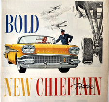 Airplane Captain Pontiac Chieftain 1958 Car Ad Magazine Print GM Landing Gear