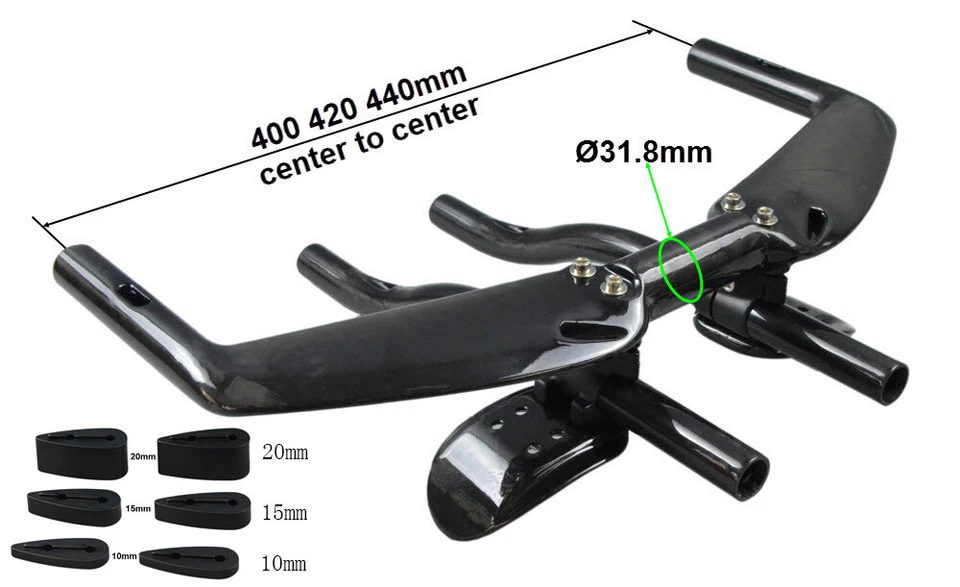 TOSEEK Carbon Fiber Bicycle Handlebar Time Trial Triathlon Rest Handlebar 31.8mm - Image 4 of 4