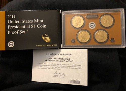 2011 U.S. Mint Presidential 1$ Dollar Coin Proof Set Complete with Box & COA