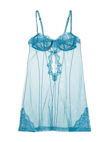 La Perla Italy Edenic Chemise Blue Macra Lace UW Bra 32B Women's NWT $864 - Picture 5 of 9