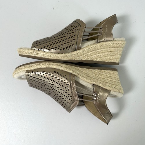 Earth Spirit Espadrille Wedge Sandals Womens Size 7.5 Metallic Bronze Gelron - Picture 6 of 9