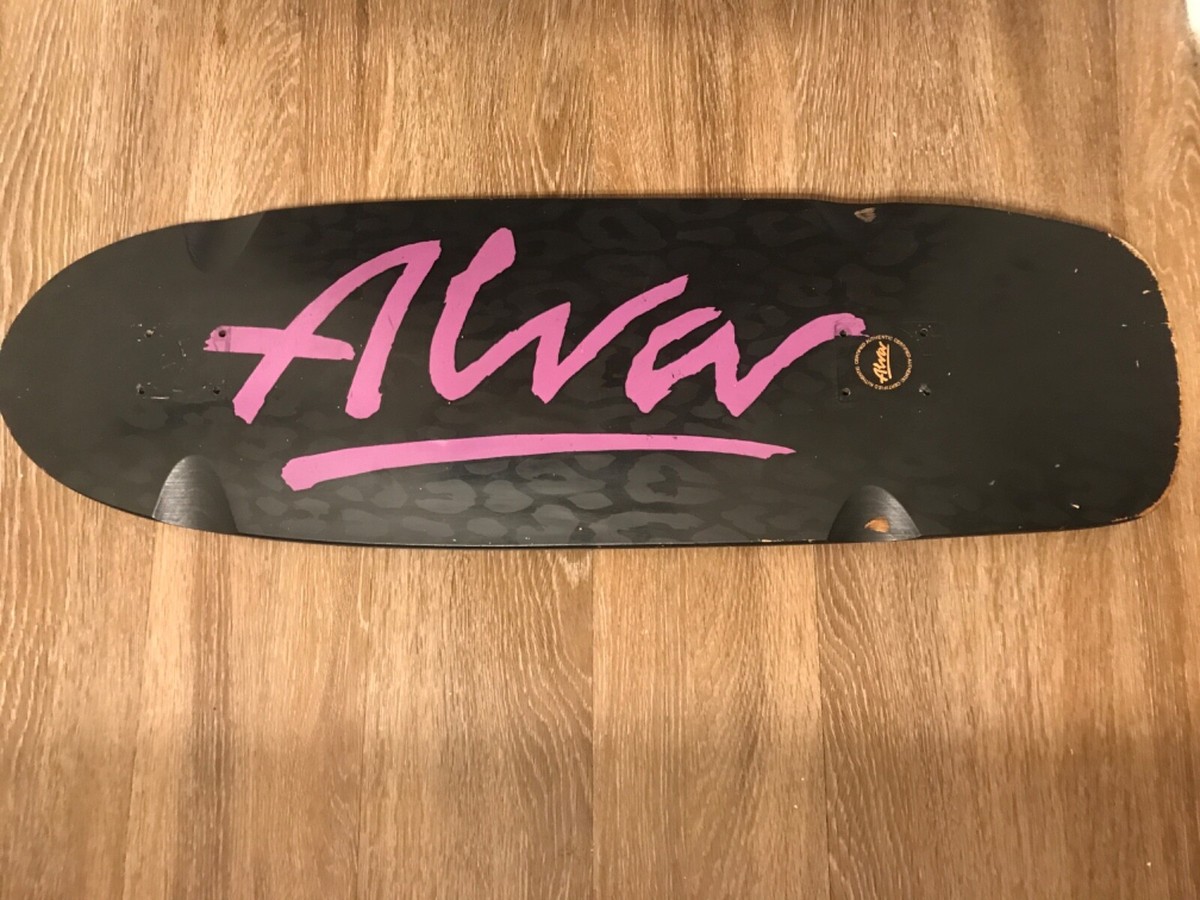ALVA SKATES  Leopard Black  33” x 10” Tony ALVA Black Leopard & Purple Skateboard Deck (10 x 33