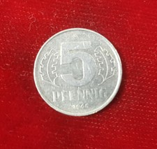 5 Pfennig M&uuml;nze Deutsche Demokratische Republik DDR Deutschland 1968 Coin