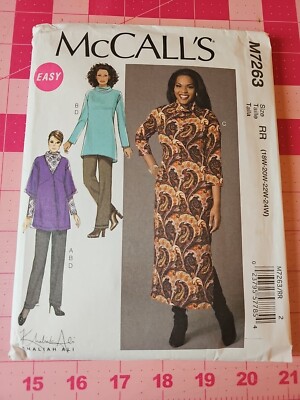 McCalls Pattern M7263 Tunics Pants Maxi Dresses Sizes 18W 20W 22W 24W UNCUT