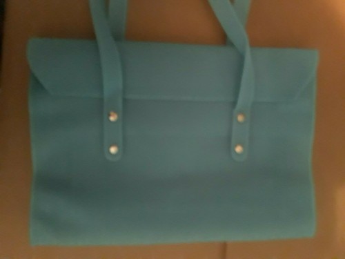 Light blue PURSE with handles. Inside has zippered pouch. bag - Picture 2 of 4