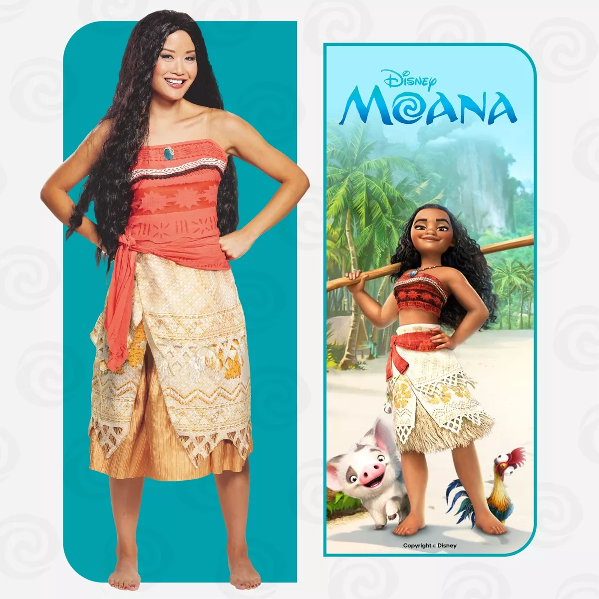 Fantasia Princesa Moana Adulto Disney