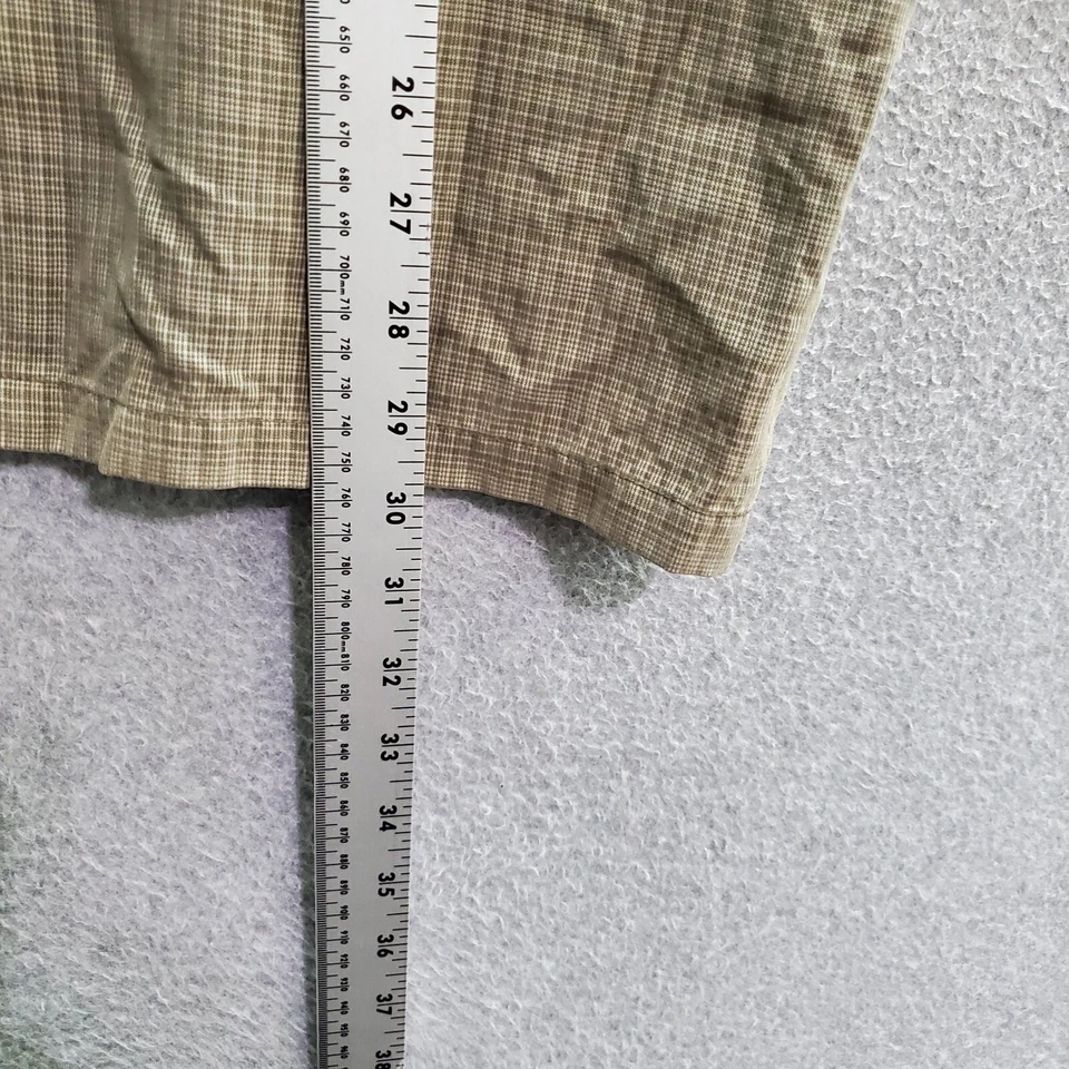 Camisa Columbia Hombres Abotonada Mediana Oliva Cuadros XCO Bolsillo con Cremallera Manga Corta Foto 3 de 4