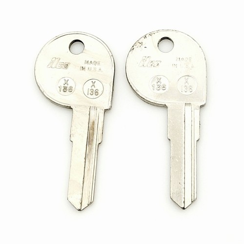 Vintage Lot of 2 Ilco X136 Key Blanks/Uncut Fits Harley Davidson NOS