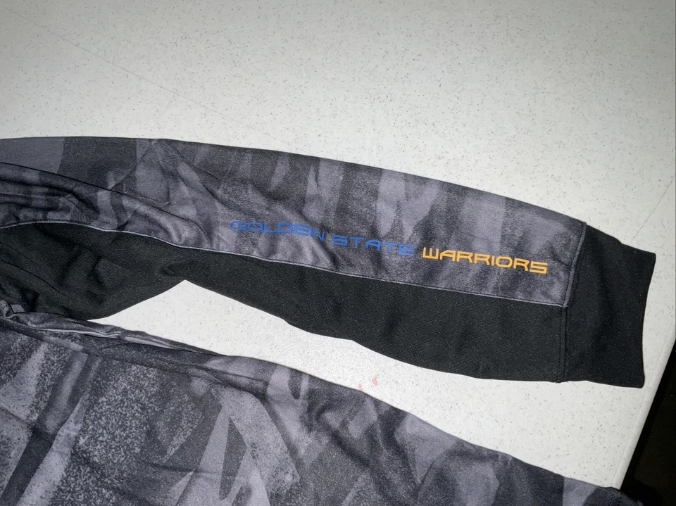 Golden State Warriors NBA Net-DRI 1/4 Zip Pullover Jacket Top Men's L Black - Image 3 of 4