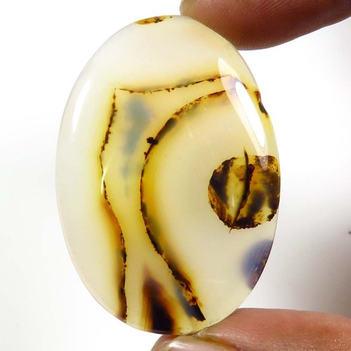Montana Smooth Oval Cabochon 40x28 mm Natural Brown Agate Gemstone 48 Cts MT-02 - Picture 3 of 9