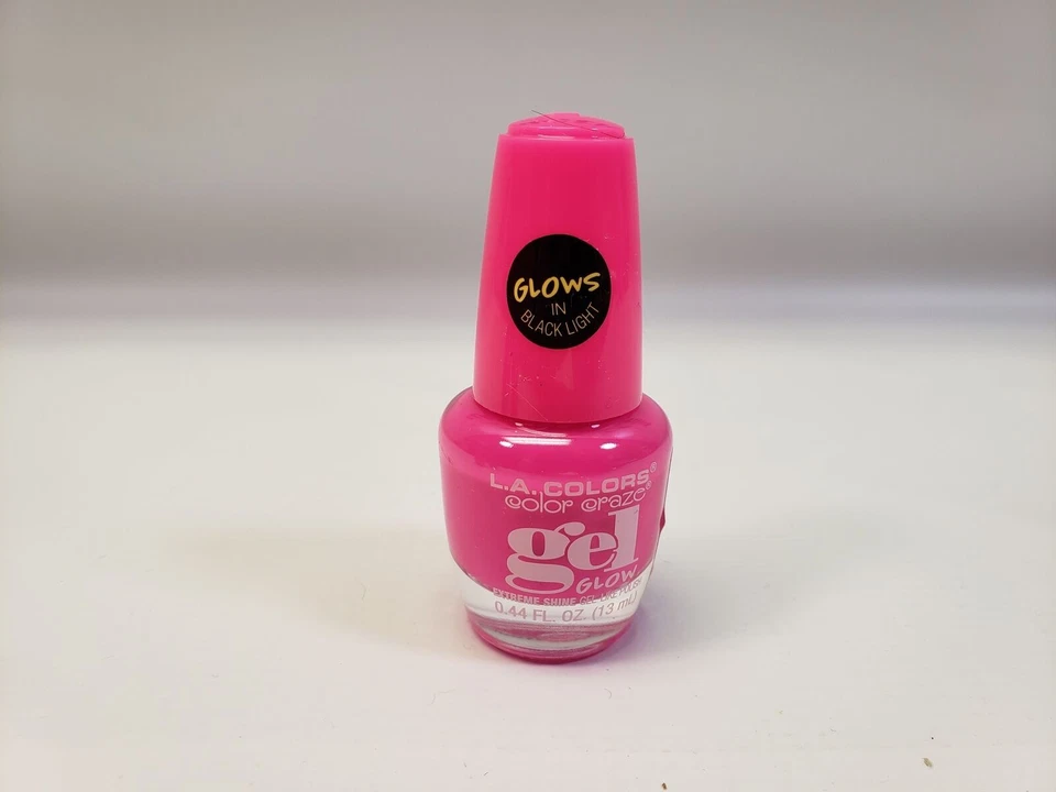 L.A. Color Color Craze Gel Esmalte de Uñas Brilla en Negro Luz Pánico X3 Foto 2 de 3