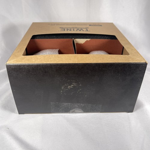 Twine Co. Crystal Wine Goblet Chateau Faceted Set Of 2 New In Box - Picture 5 of 5