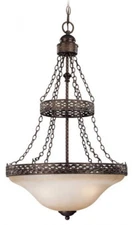 Craftmade Brookshire Manor 3 Light Inverted Pendant in Burnished Armor