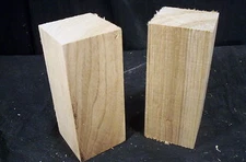 2 Piece Butternut Carving lathe Turning Blanks 2 1/2  x  2 1/2  x  5 1/2"