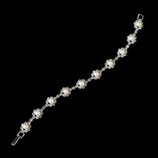 Bridal Wedding Jewelry Crystal Rhinestone Pearl Bracelet White