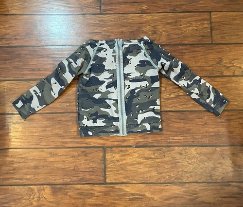 Adidas Sweatshirt Youth S Gray Camo Trefoil Logo Boys Sweater Kids Unisex - Picture 2 of 5
