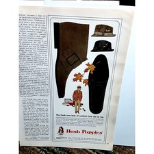 Vintage 1967 Hush Puppies Casual Shoes Ad Ori...