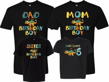 Roarsome at 5 Dinosaur T-Shirt 5th Birthday Shirt Family Birthday Tshirts