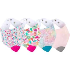 Bazzle Baby BandaBib with Teether, Geodes, 4pk
