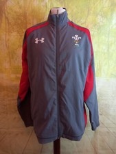 Wales Rugby Union grey Under Armour full zip polyester Jacket. UK men's size XL